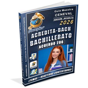 Portada de la guía ACREDITA-BACH 2026 de PIXOGUÍAS para bachillerato mediante el Acuerdo 286.