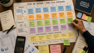 Calendario organizado para estudiar las áreas del EGEL Plus Contaduría