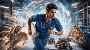 Médico corriendo contra el tiempo para administrar las 9 horas del EGEL Plus Medicina General