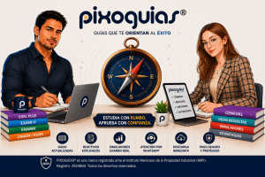 PIXOGUÍAS® con materiales de estudio para EGEL Plus, EXANI y ENARM, marca registrada ante el IMPI