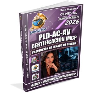 Portada de la Guía CENEVAL PLD-AC-AV IMCP 2026 versión Básica de PixoGuías