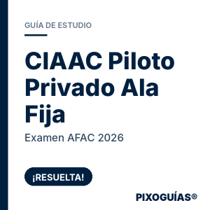 Portada de la guía de estudio CIAAC Piloto Privado Ala Fija, examen AFAC 2026